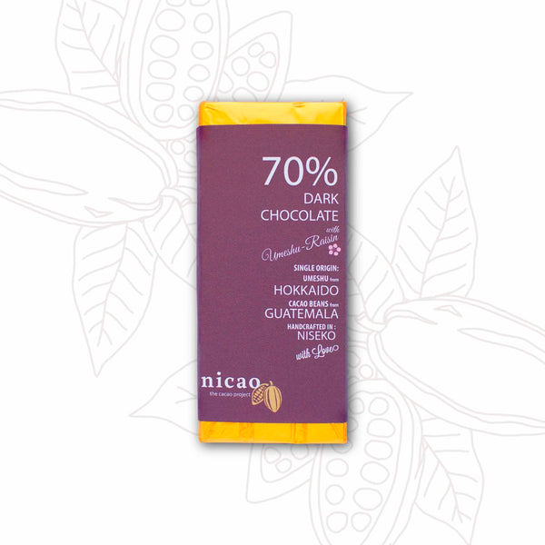 70% 梅酒レーズンダークチョコレート