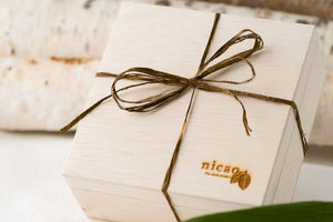 nicao bean-to-bark chocolate gift box close up